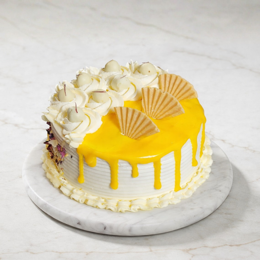 Sunburst Drip Cake with vibrant drip finish and bold sunburst colour design - Toromi Bakehouse